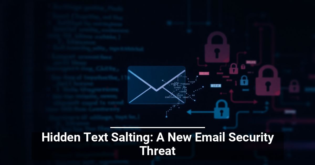 Hidden Text Salting: A New Email Security Threat